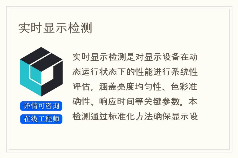 实时显示检测
