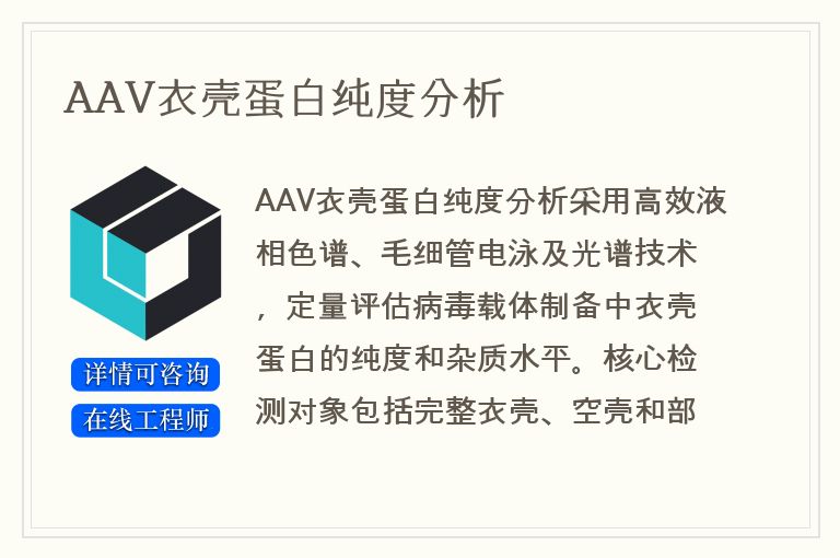 AAV衣壳蛋白纯度分析