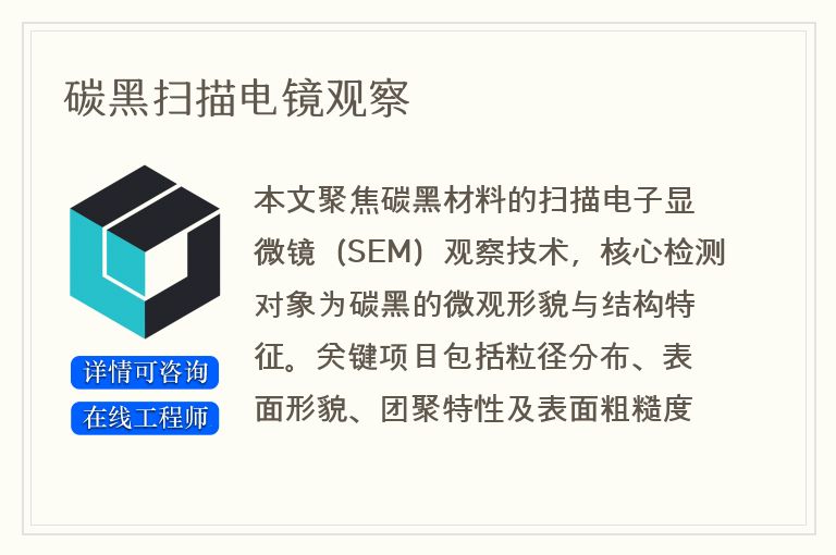 碳⿊扫描电镜观察