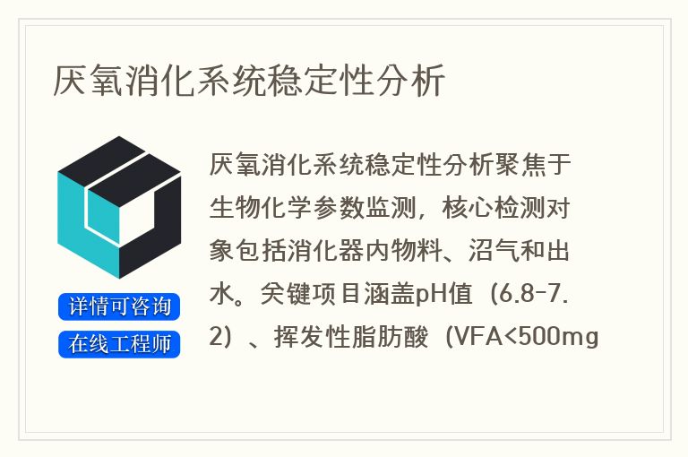 厌氧消化系统稳定性分析